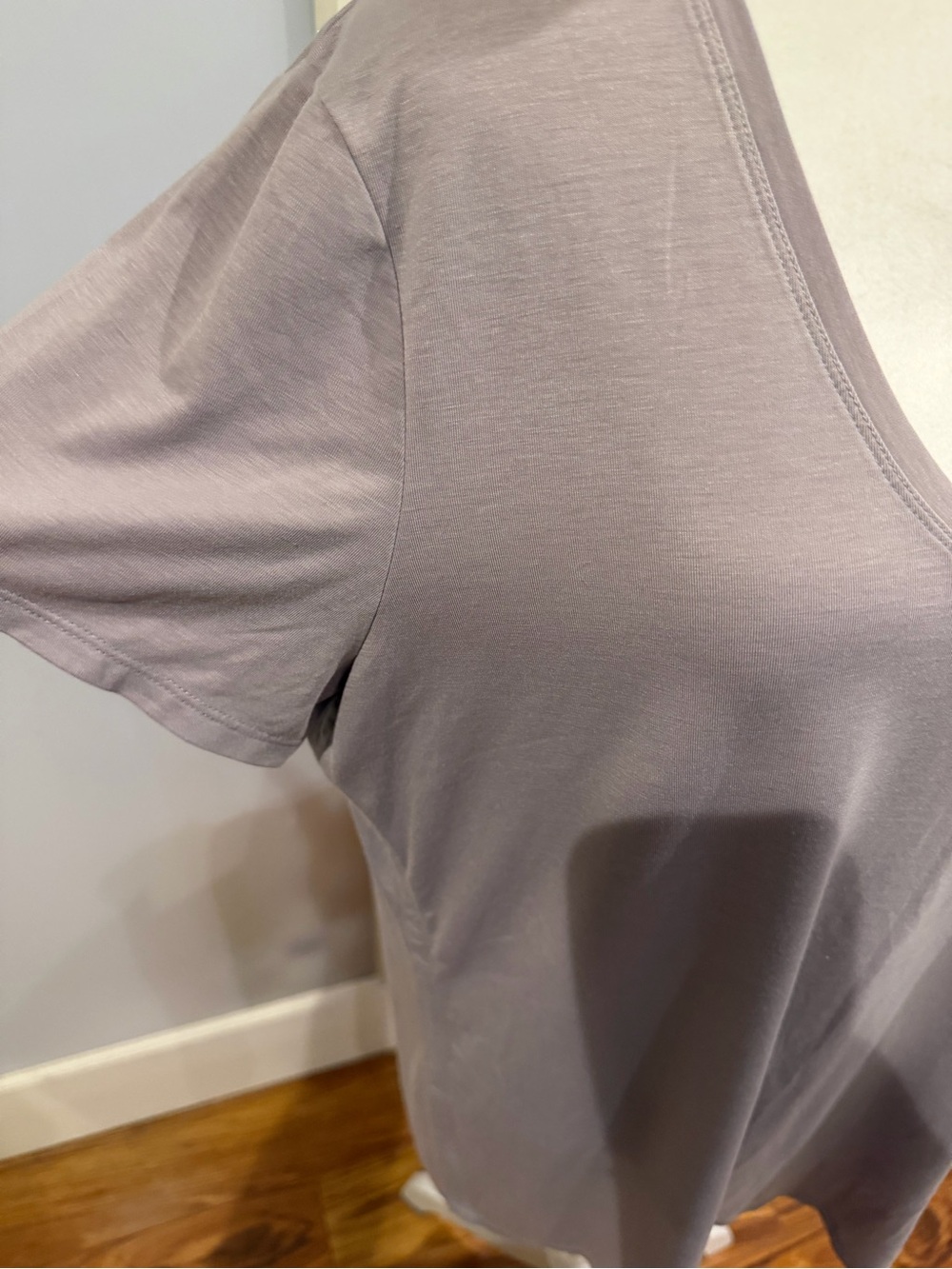 Athleta Scoop Neck Short Sleeve Tee in Lavender Gray - Picture 2 of 7